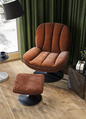 Fauteuil de salon confortable pivotant - Akante - Souffle d'intérieur