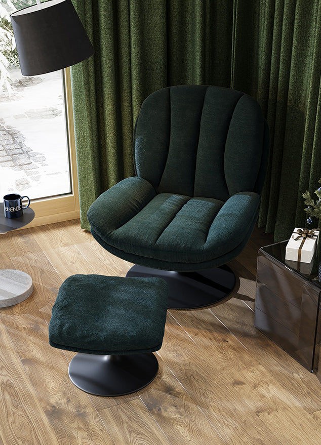 Fauteuil de salon confortable pivotant - Akante - Souffle d'intérieur