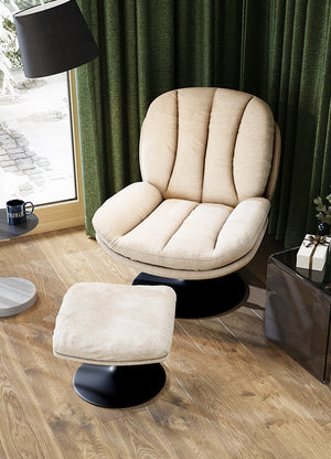 Fauteuil de salon confortable pivotant - Akante - Souffle d'intérieur