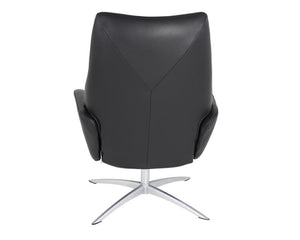 fauteuil inclinable en cuir noir - souffle d'interieur