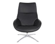 fauteuil inclinable en cuir noir - souffle d'interieur