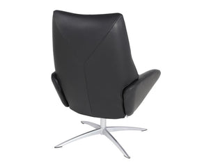 fauteuil inclinable en cuir noir - souffle d'interieur