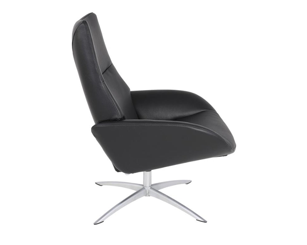 fauteuil inclinable en cuir noir - souffle d'interieur