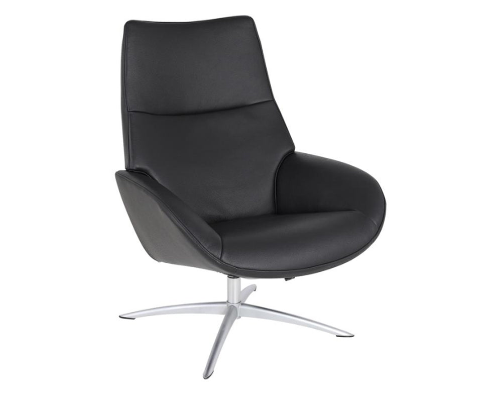 fauteuil inclinable en cuir noir - souffle d'interieur