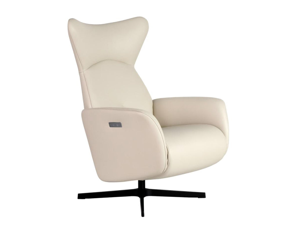 fauteuil relax electrique cuir beige kebe de qualité - souffle d'interieur