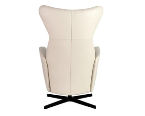 fauteuil relax electrique cuir beige kebe de qualité - souffle d'interieur