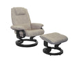 Fauteuil relax inclinable tissu pieds bois + pouf - souffle d'interieur