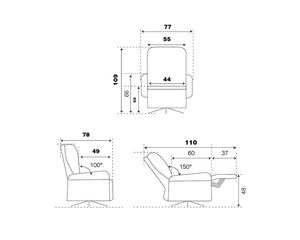 Fauteuil relaxant electrique bi moteur - Centrelec - Souffle d'intérieur