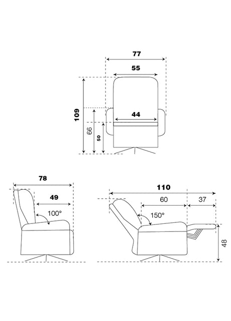 Fauteuil relaxant electrique bi moteur - Centrelec - Souffle d'intérieur