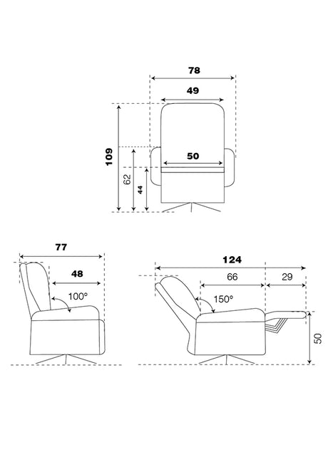 Fauteuil relaxant electrique en tissu - Centrelec - Souffle d'intérieur