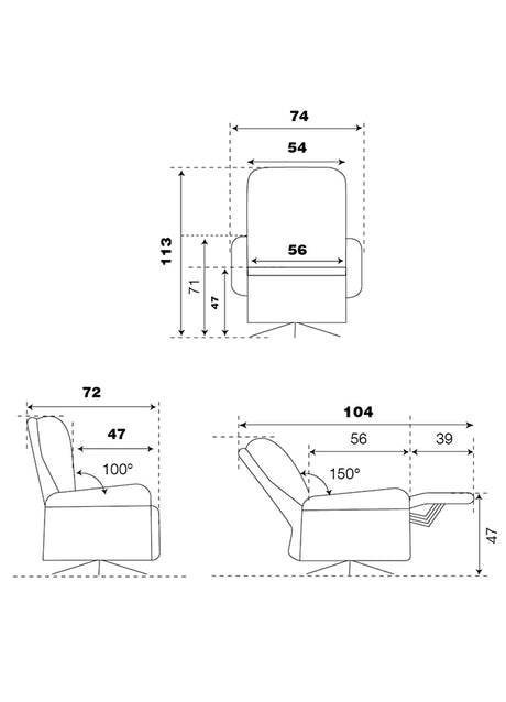 Fauteuil relaxant electrique gris - Centrelec - Souffle d'intérieur