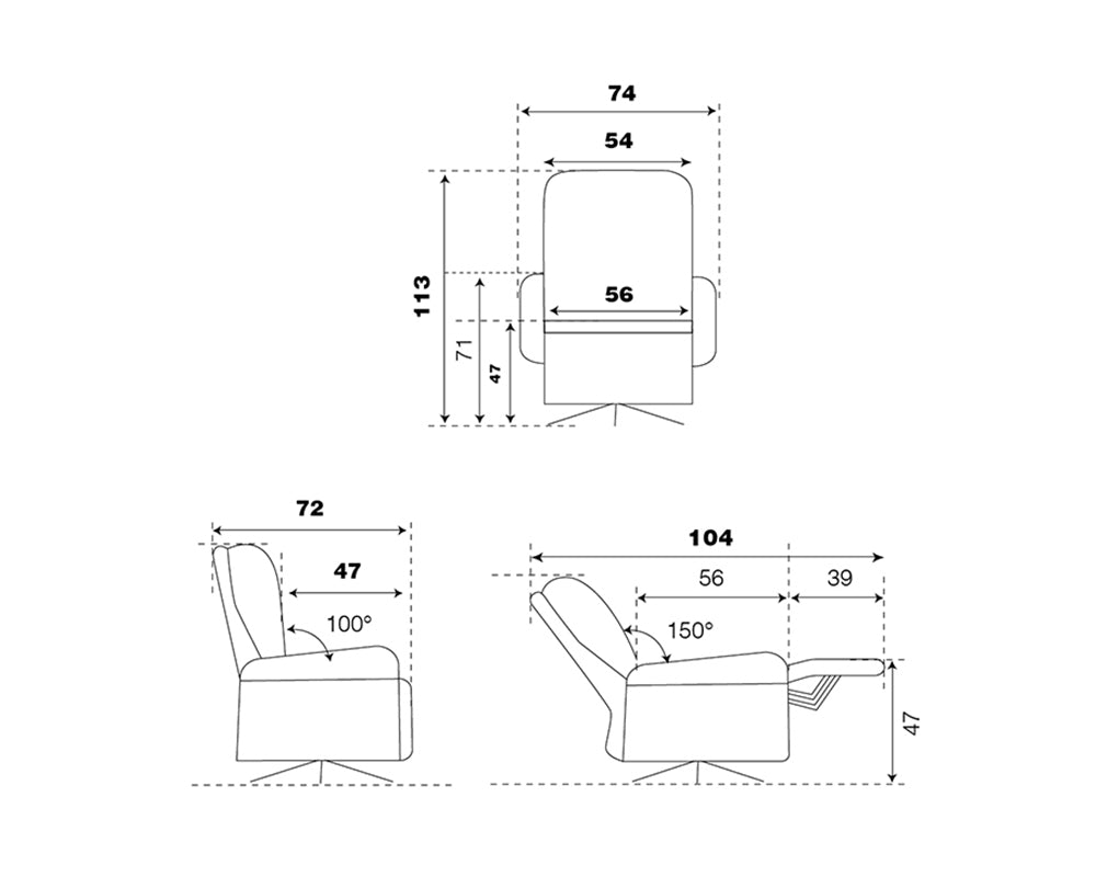 Fauteuil relaxant electrique gris - Centrelec - Souffle d'intérieur