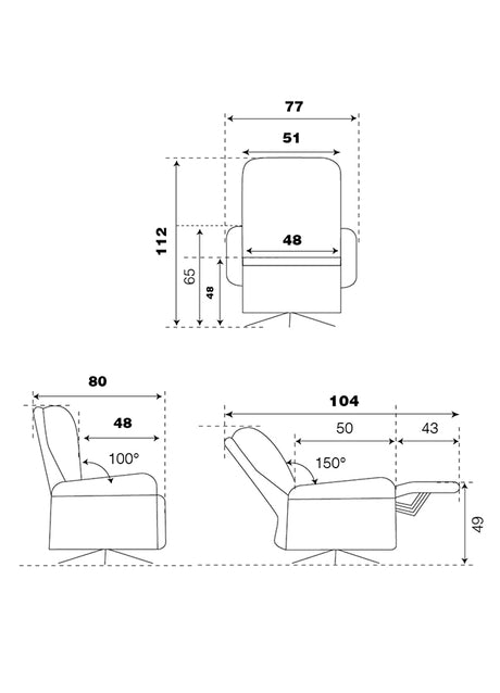 Fauteuil relaxant tissu electrique - Centrelec - Souffle d'intérieur