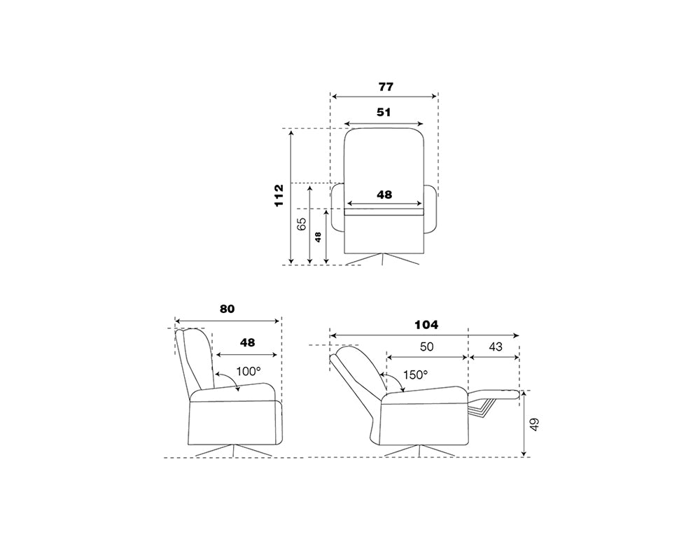 Fauteuil relaxant tissu electrique - Centrelec - Souffle d'intérieur