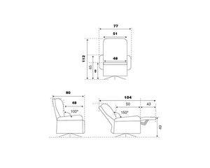 Fauteuil relaxant tissu electrique - Centrelec - Souffle d'intérieur