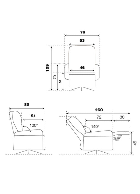 Fauteuil relaxant tissu electrique - Centrelec - Souffle d'intérieur