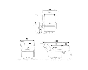 Fauteuil relaxant tissu electrique - Centrelec - Souffle d'intérieur