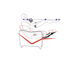 Fauteuil relaxation électrique tissu effet cuir gris - Calvin-Fauteuils-SOUFFLE D’INTÉRIEUR