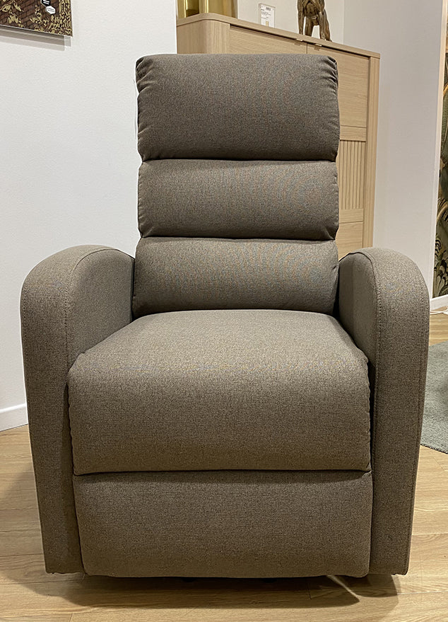 Fauteuil releveur relax électrique tissu taupe - Bruges