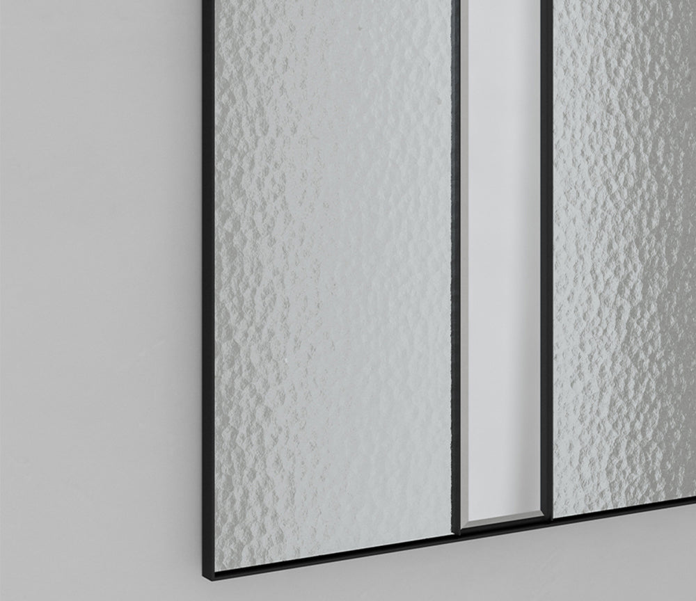 Grand miroir contemporain à cadre noir 175x80cm - Finestra
