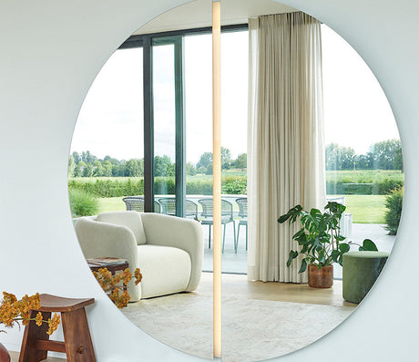 Grand miroir rond mural design - Deknudt mirrors - Souffle d'intérieur