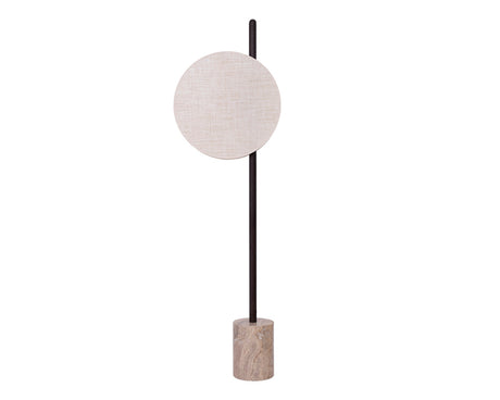 Lampadaire flamluce milano design bois noir et abat jour beige - Souffle d'intérieur