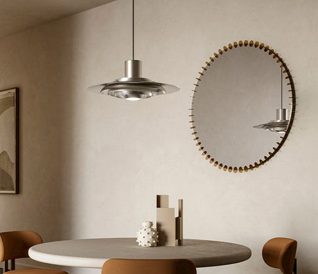 Miroir design rond avec ornement doré - Deknudt mirrors - Souffle d'Intérieur