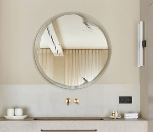 Miroir design rond élégant pour salle de bain - Deknudt - Souffle d'intérieur 