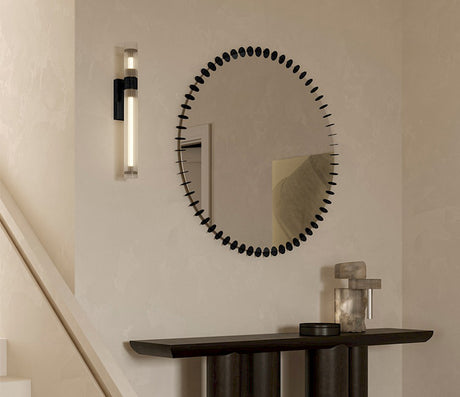 Miroir design rond noir - Deknudt mirrors - Souffle d'Intérieur