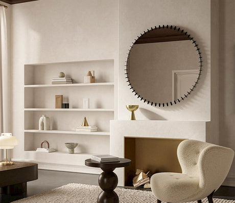 Miroir design rond noir - Deknudt mirrors - Souffle d'Intérieur