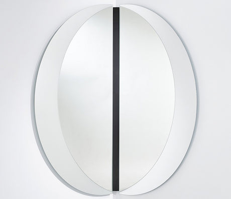 Miroir grand rond d'angle - Deknudt mirrors - Souffle d'Intérieur