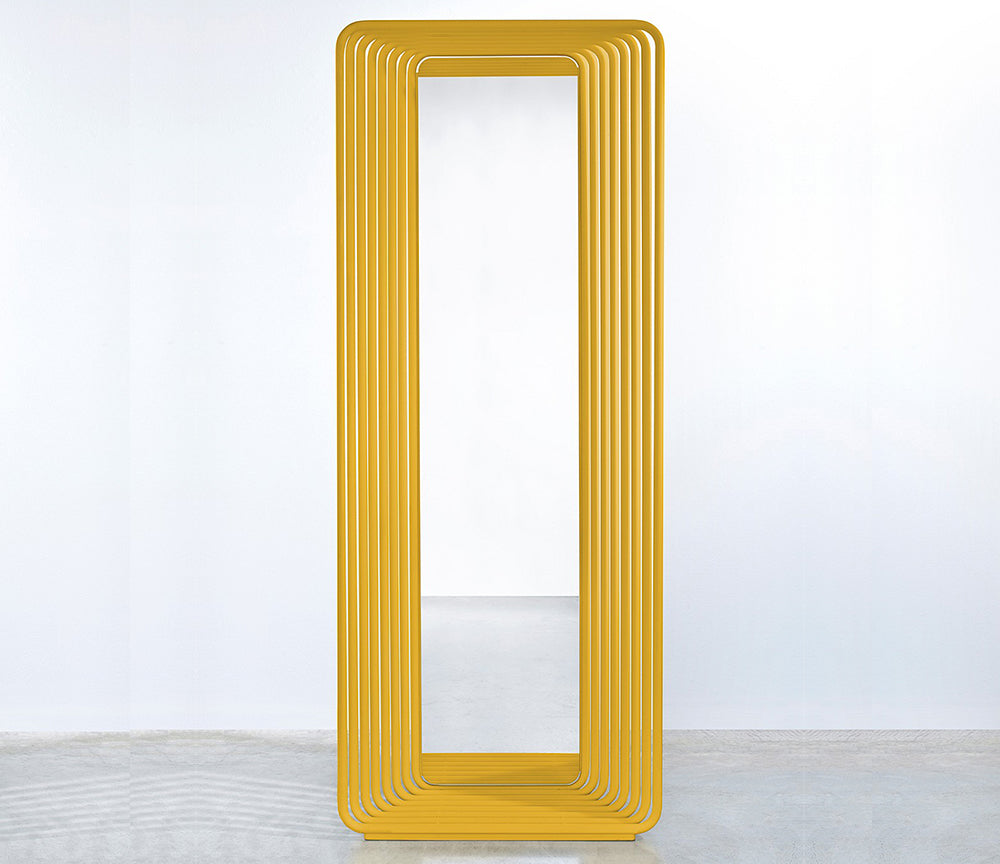 Miroir jaune salon rectangulaire 193x77cm - Echo