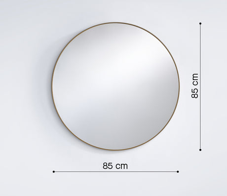 Miroir mural rond design contour doré - Deknudt mirrors - Souffle d'Intérieur