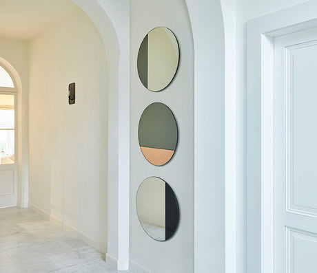 Miroir rond mural design noir - Deknudt mirrors - Souffle d'Intérieur