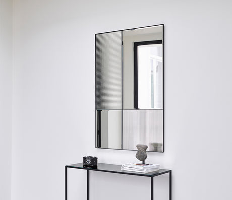 Miroir noir salon contemporain - Deknudt mirrors - Souffle d'Intérieur