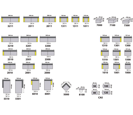 modules de canapé d'angle en velours