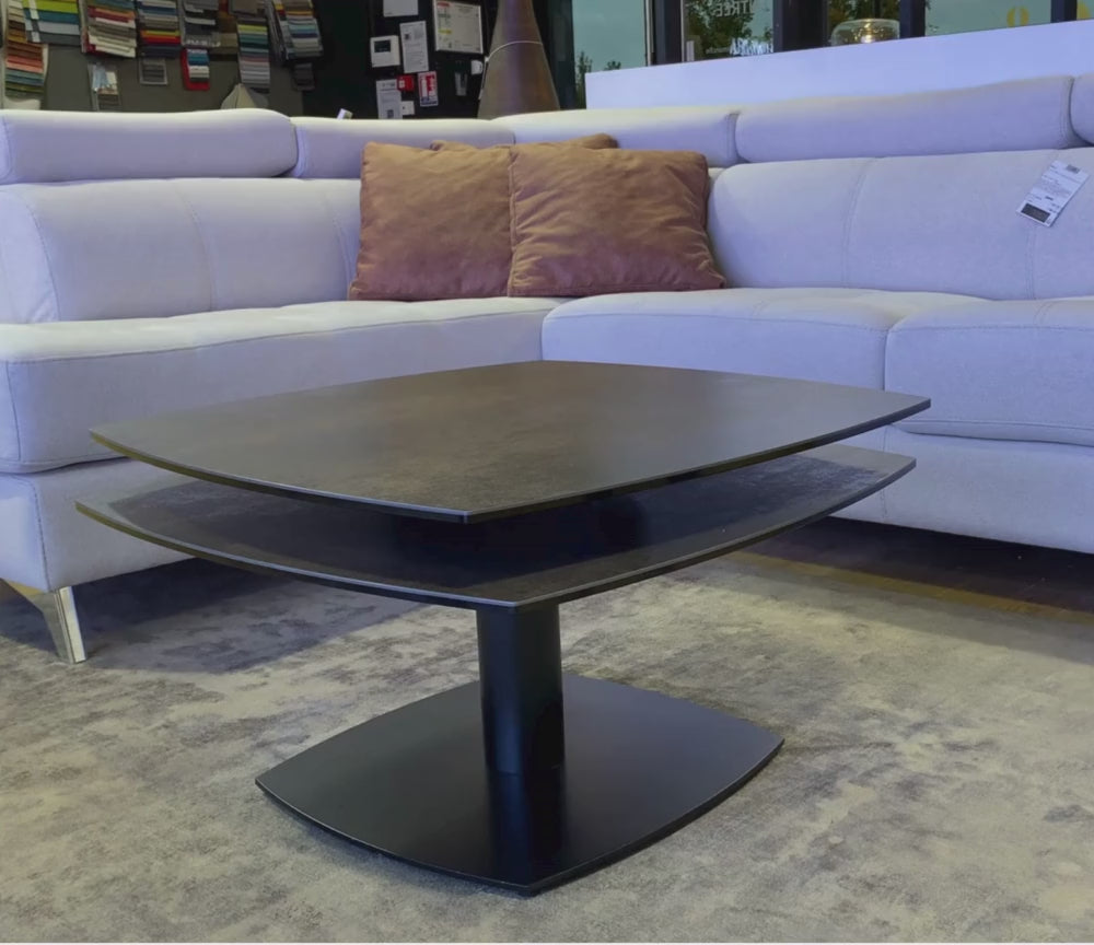 Table céramique extensible design gris anthracite 