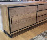 buffet en bois et métal noir