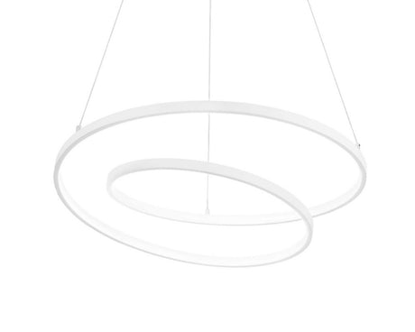 Suspension lustre led design blanc et de forme ronde - SOUFFLE D'intérieur