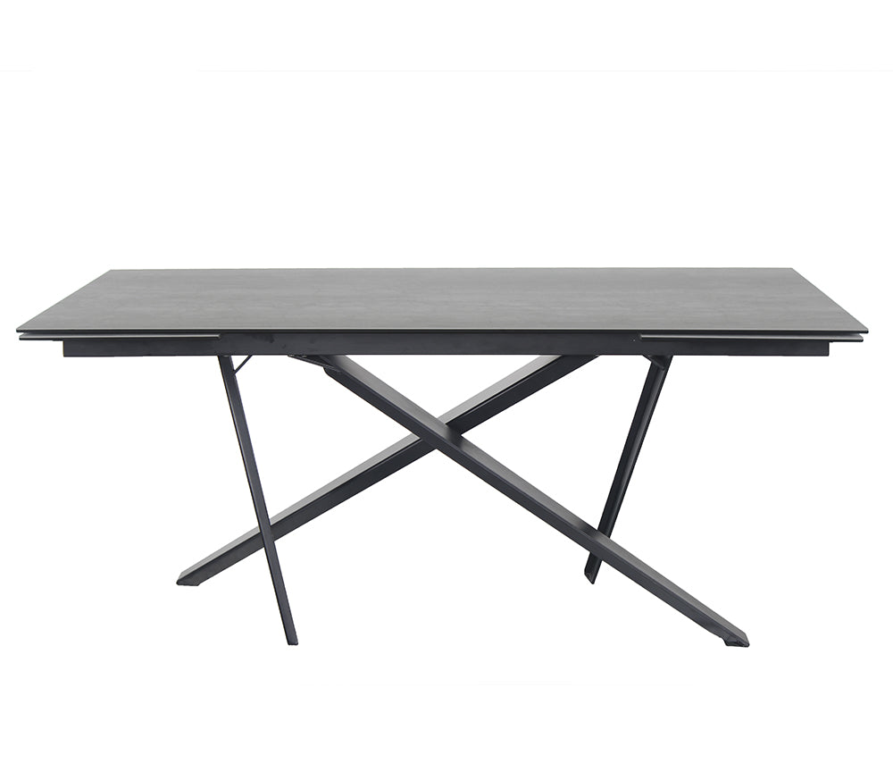 table ceramique extensible anthracite italienne pied central - Souffle d'intérieur - Lievens