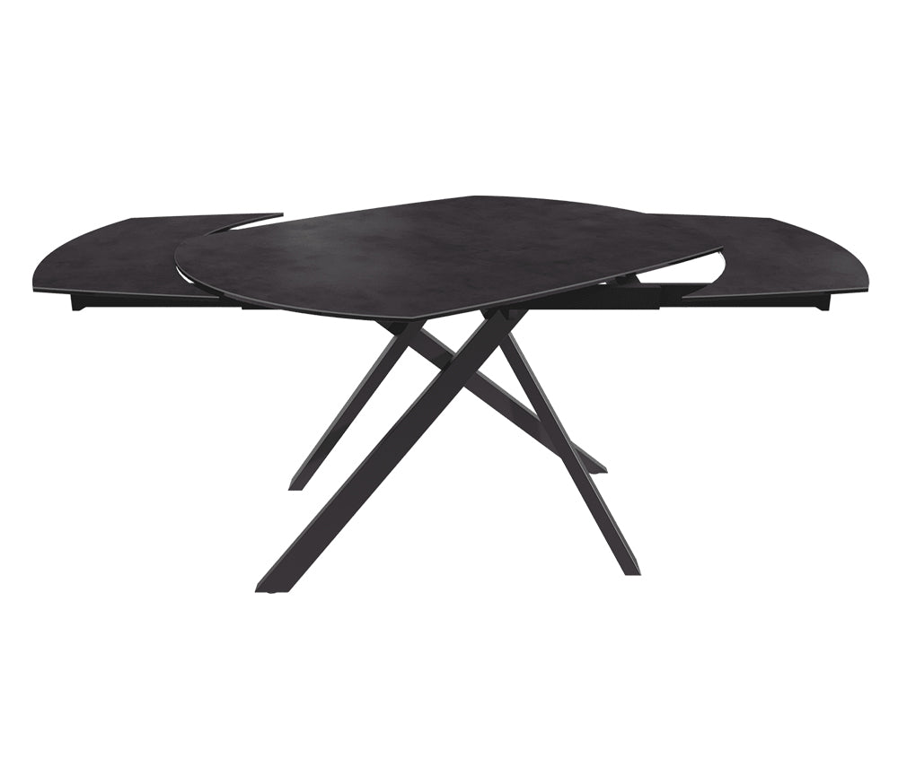 table akante céramique extensible pieds métal noir - Souffle d'intérieur