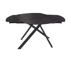 table akante céramique extensible pieds métal noir - Souffle d'intérieur