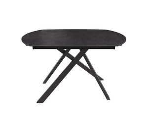 table akante céramique extensible pieds métal noir - Souffle d'intérieur