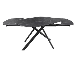 table akante céramique extensible pieds métal noir - Souffle d'intérieur