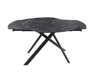 table akante céramique extensible pieds métal noir - Souffle d'intérieur