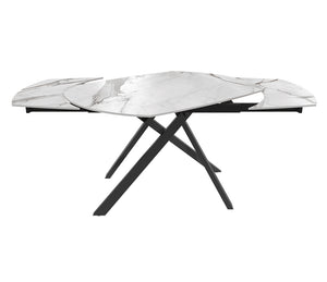 table akante céramique extensible pieds métal noir - Souffle d'intérieur