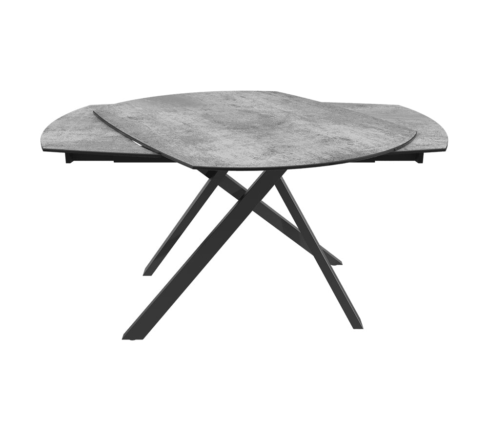 table akante céramique extensible pieds métal noir - Souffle d'intérieur