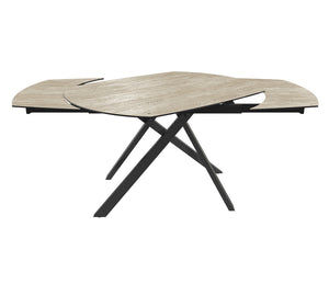 table akante céramique extensible pieds métal noir - Souffle d'intérieur