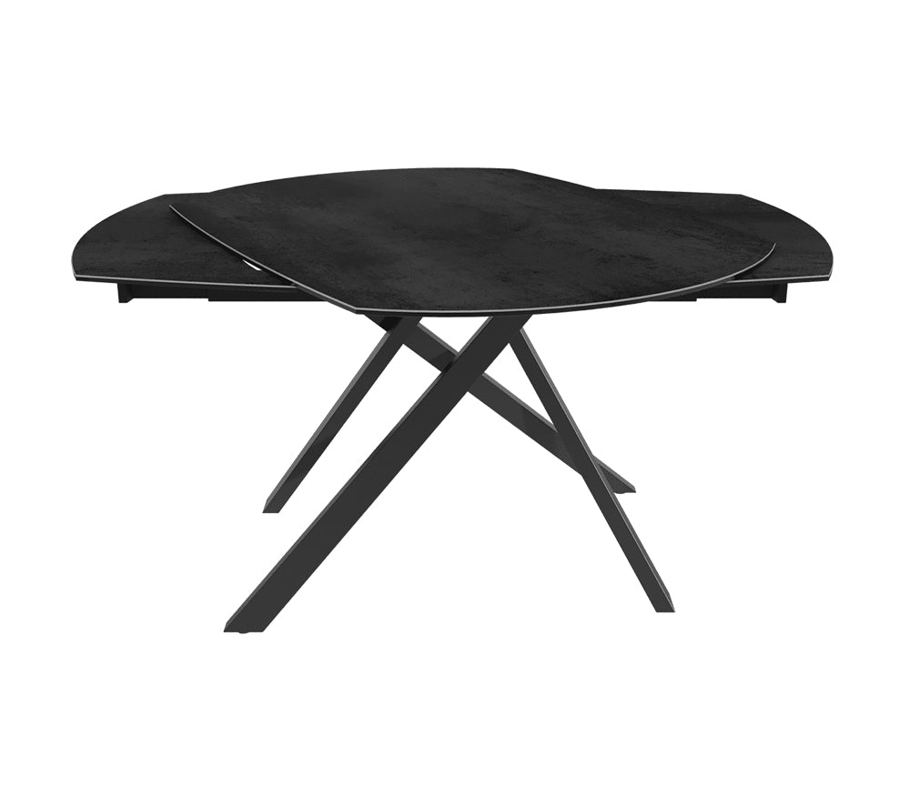 table akante céramique extensible pieds métal noir - Souffle d'intérieur