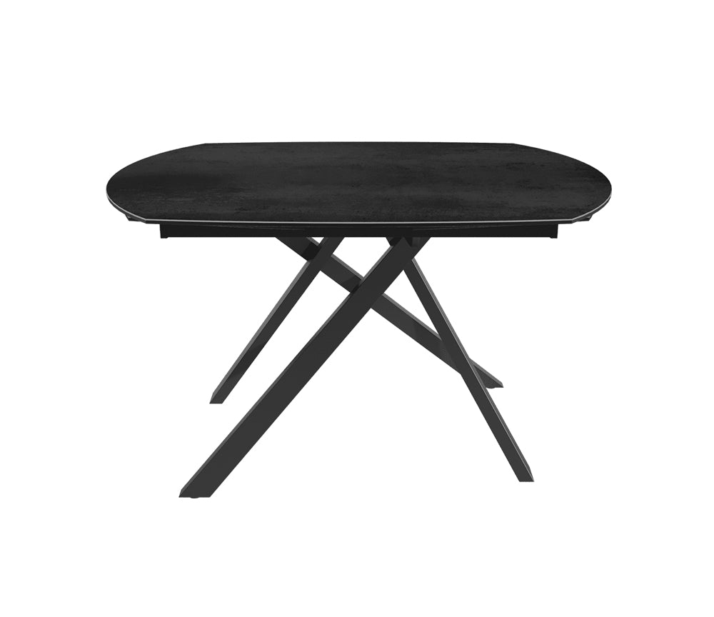 table akante céramique extensible pieds métal noir - Souffle d'intérieur